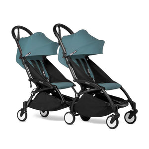 Stokke YOYO3 Stroller from 6 + for twins-Strollers-Aqua-Black | Natural Baby Shower