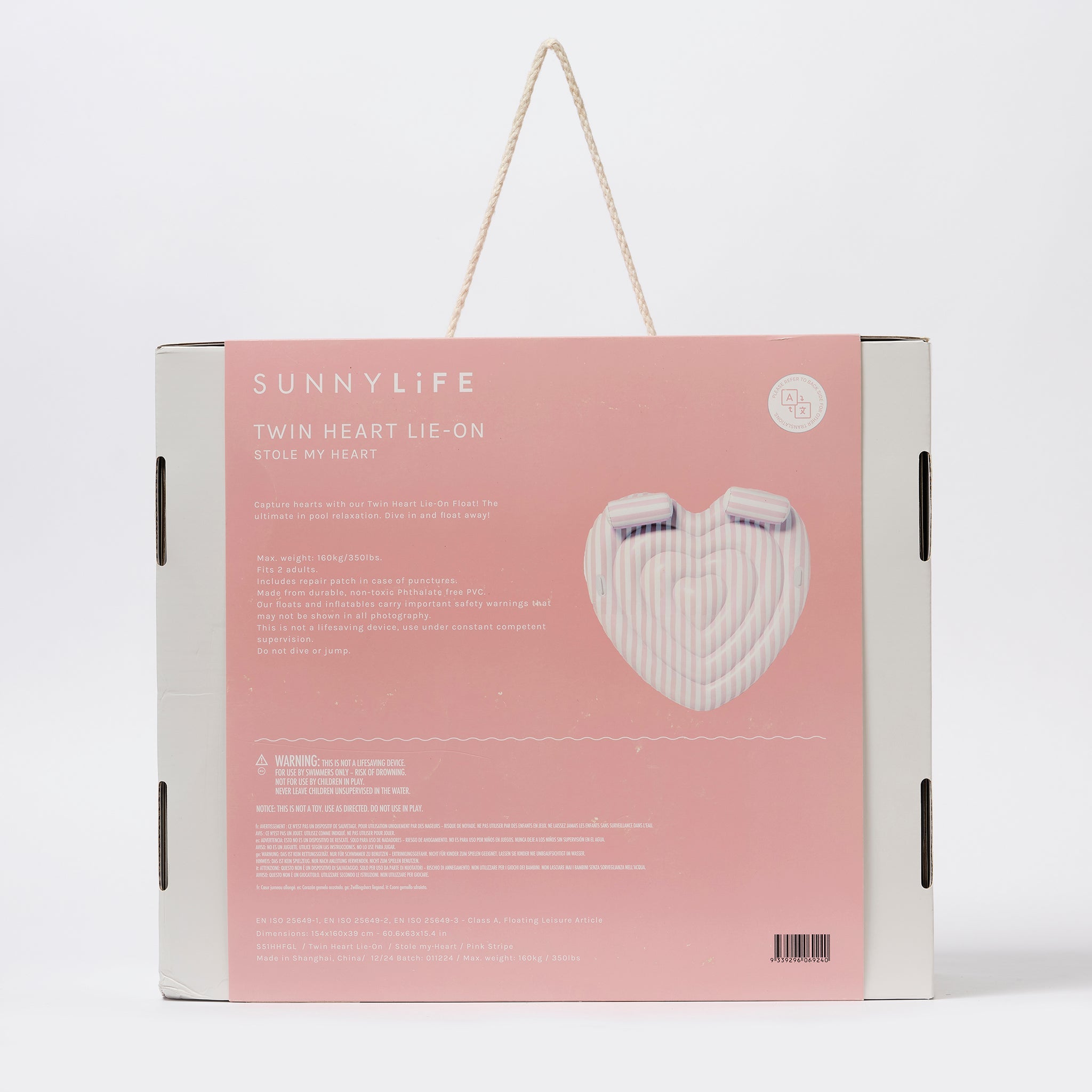 Sunnylife - 偷走了我的心 双人充气泳池和海床