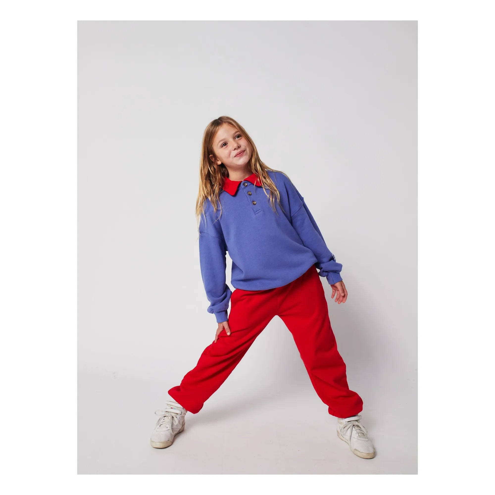 Bobo Choses - Sweat-Polo aus Bio-Baumwolle | Pflaume