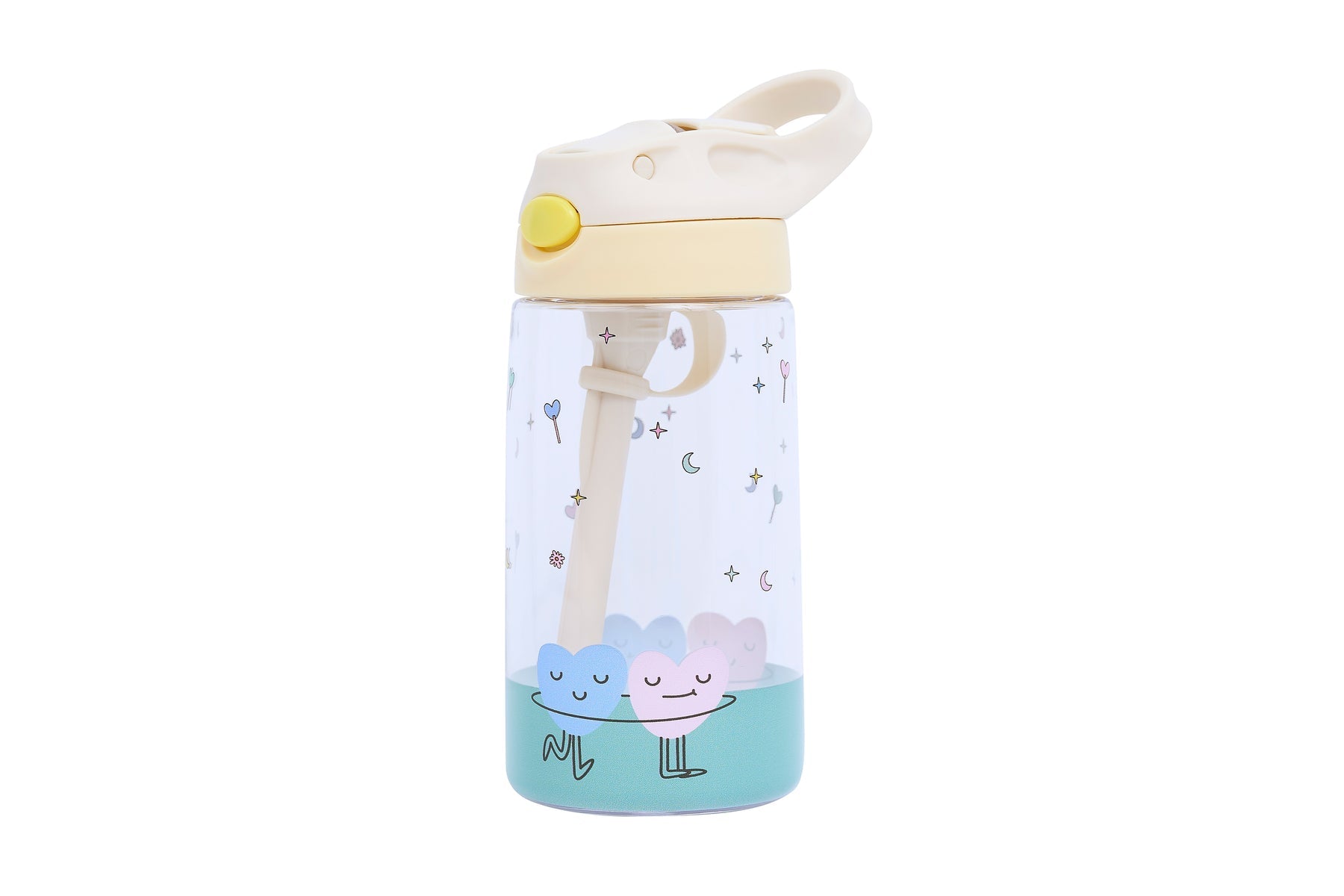 The Cotton Cloud - Dancing Hearts 480ML Tritan Gizli Pipetli Suluk