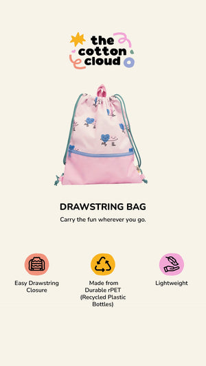 The Cotton Cloud - قلوب راقصة حقيبة ظهر برباط سحب