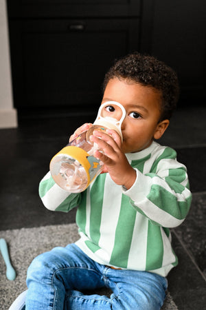 The Cotton Cloud - Funky Dogs 480ML Tritan Trinkflasche mit verstecktem Strohhalm