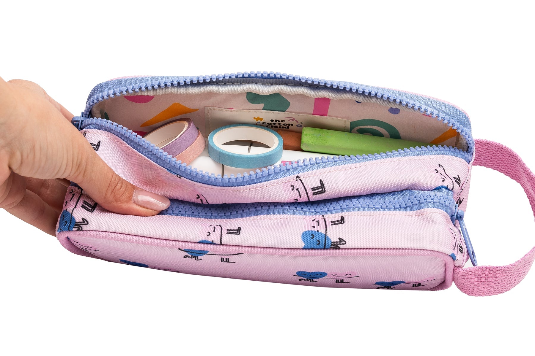 The Cotton Cloud - Funky Dogs Double Pencil Case