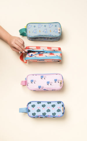 The Cotton Cloud - Funky Dogs Double Pencil Case