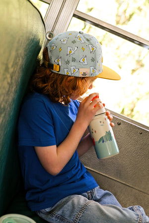 The Cotton Cloud - Meowful Cats 420ML Edelstahl-Trinkflasche mit verstecktem Trinkhalm