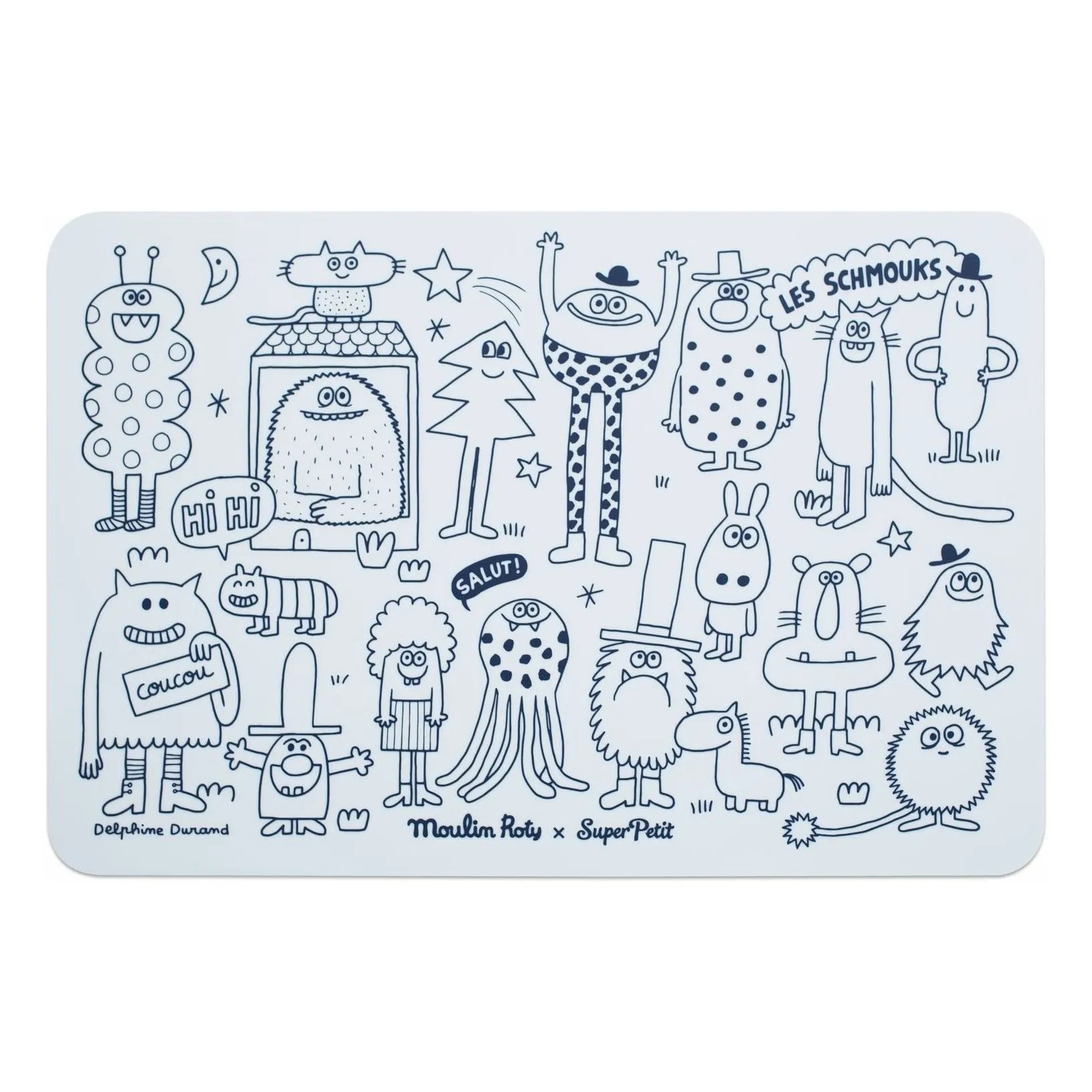 Superpetit - Smouks mini painting set with 4 felt-tip pens - SuperPetit x Moulin Roty