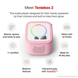 Tonies Toniebox 2 Starter Set with Creative Tonie Rubie - Pink-Audio Players-Pink- | Natural Baby Shower