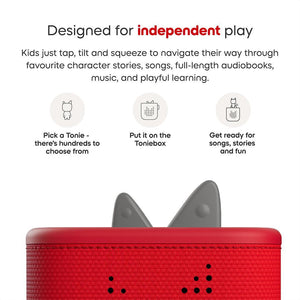 Tonies Toniebox 2 Starter Bundle | Create your Own (3pc)-Audio Players- | Natural Baby Shower
