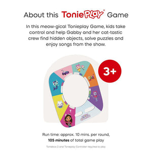 Tonies Gabby's Dollhouse - Gabby's Cat-tastic Scavenger Hunt Tonieplay Game-Audio Player Cards + Characters- | Natural Baby Shower