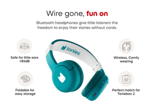 Tonies - Toniebox 2 Bluetooth Tropisches Türkis Faltbarer Kinderkopfhörer