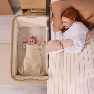Tutti Bambini Cozee Air 2 Bedside Crib - Toasted Oak / Sand-Cribs-Toasted Oak / Sand- | Natural Baby Shower