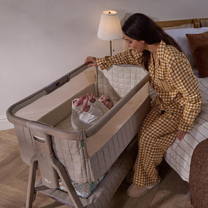 Tutti Bambini Cozee Sense Bedside Crib - Soft Walnut / Cocoa-Cribs-Soft Walnut / Cocoa- | Natural Baby Shower