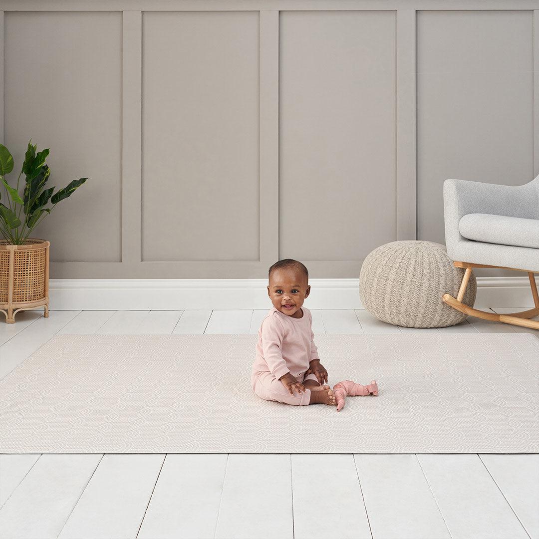 Tutti Bambini Luxury Padded XL Reversible Playmat - Cathedral & Dash-Play Mats-Cathedral & Dash-(200 x 140 cm) | Natural Baby Shower