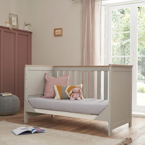 Tutti Bambini Verona 3 Piece Room Set - Dove Grey/Oak-Nursery Sets-Dove Grey/Oak-No Mattress | Natural Baby Shower