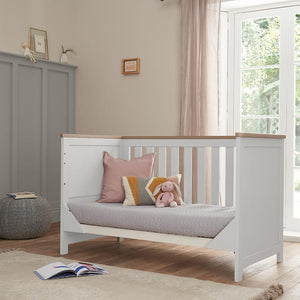 Tutti Bambini Verona 3 Piece Room Set - White/Oak-Nursery Sets-White/Oak-No Mattress | Natural Baby Shower