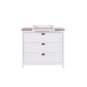 Tutti Bambini Verona 3 Piece Room Set - White/Oak-Nursery Sets-White/Oak-No Mattress | Natural Baby Shower