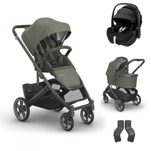 UPPAbaby CRUZ V3 + Pebble 360 Pro 2 Travel System-Travel Systems-Evelyn-With Bassinet | Natural Baby Shower