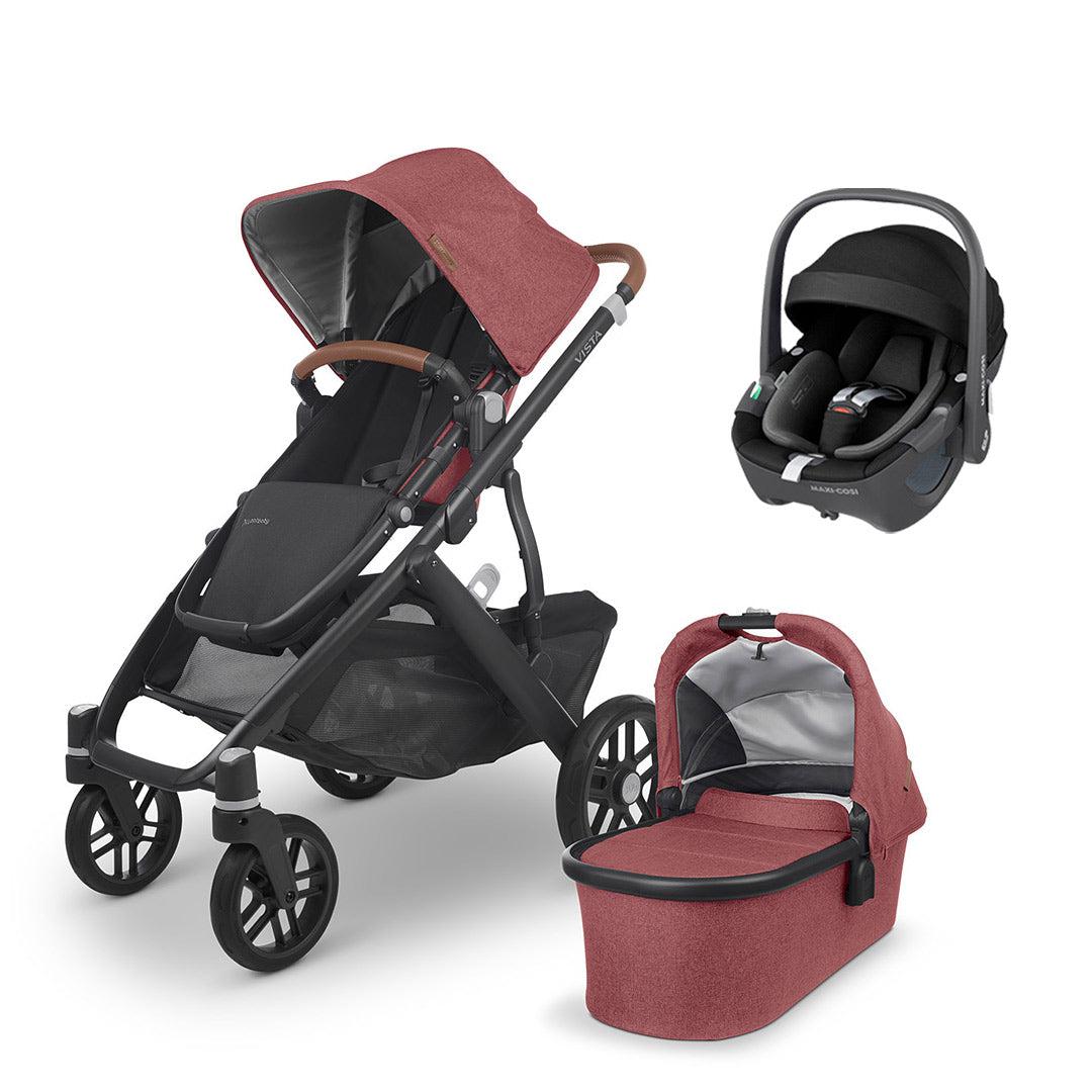 UPPAbaby VISTA + Pebble 360/360 Pro Travel System - Lucy-Travel Systems-Pebble i-Size Car Seat-No Base | Natural Baby Shower