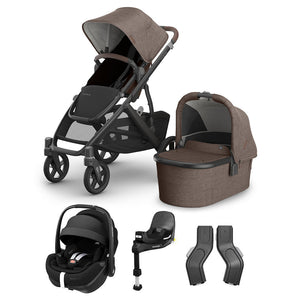UPPAbaby VISTA V3 + Pebble 360 Pro 2 Travel System-Travel Systems-Savannah-No Base | Natural Baby Shower