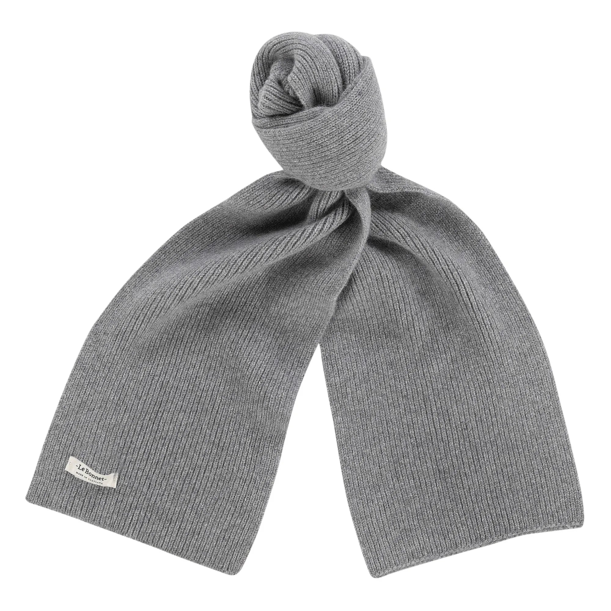 Le Bonnet Amsterdam - Yün ve Angora atkı | Gri