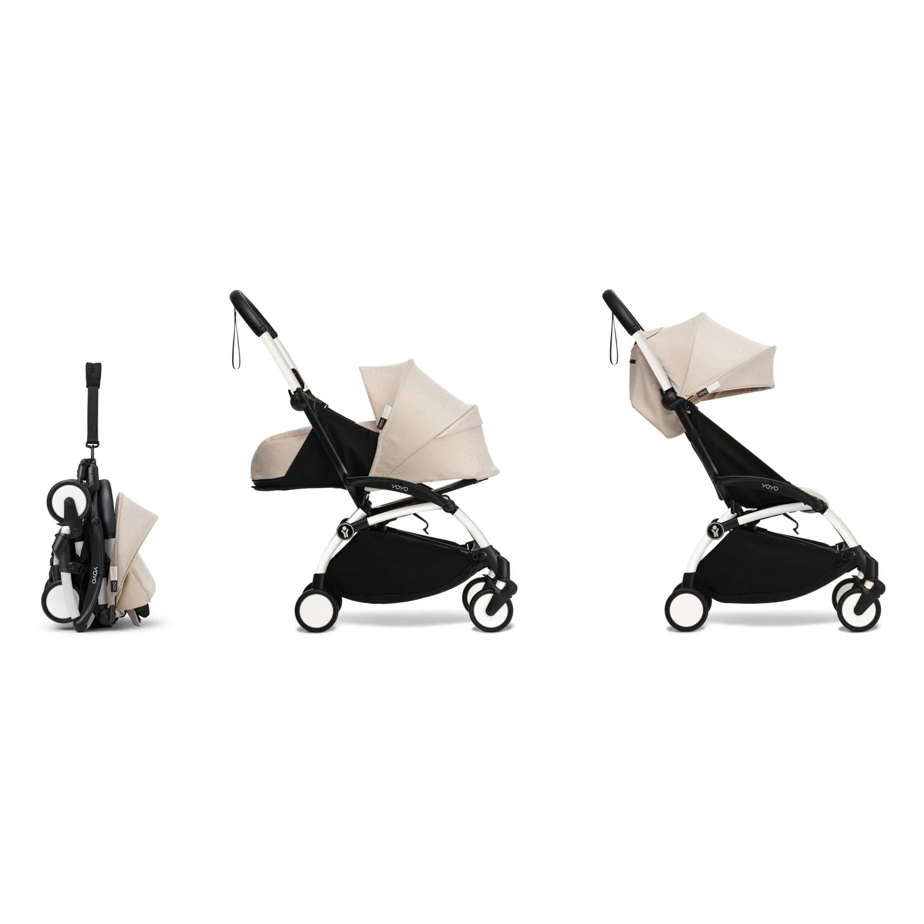 Stokke® - YOYO³ Bonpoint Full Baby Stroller 0+ and 6+ White Frame