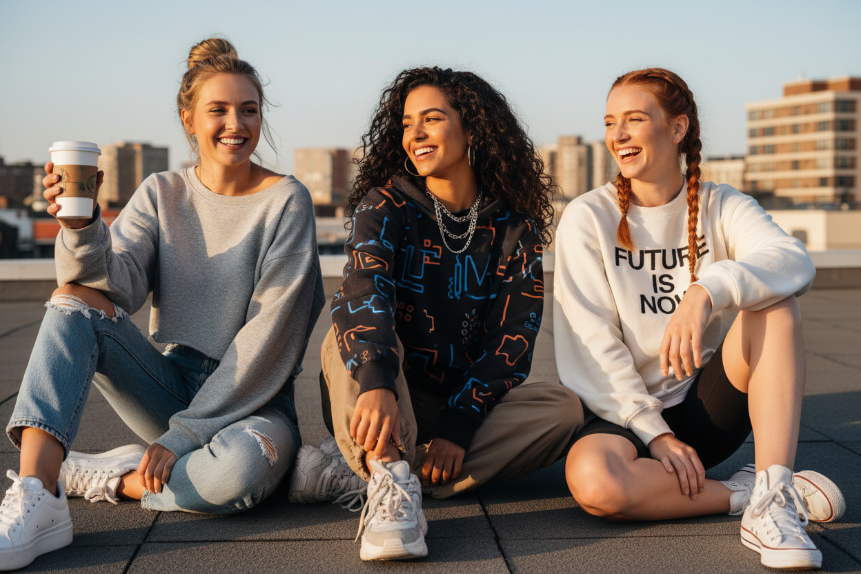 Genç Kız Sweatshirt ve Hoodie