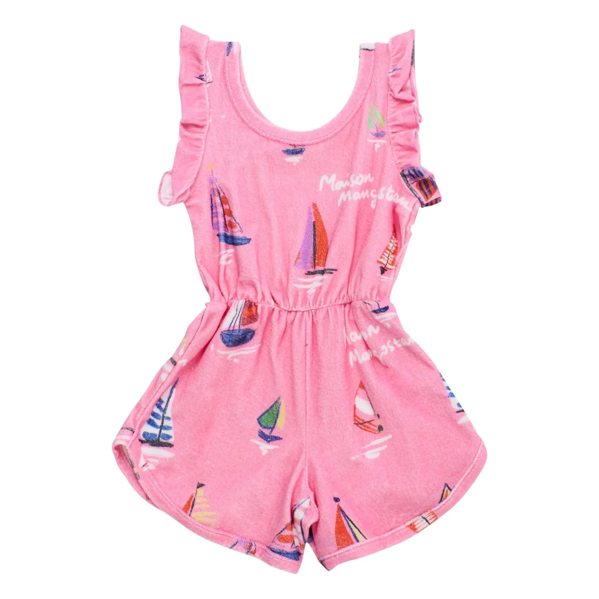 Maison Mangostan - Pink Voile Sponge Romper | Shorts