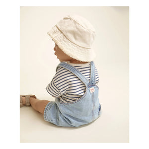 Búho - Çizgili Gelato Organik Pamuk Bebek Tişörtü | Lacivert