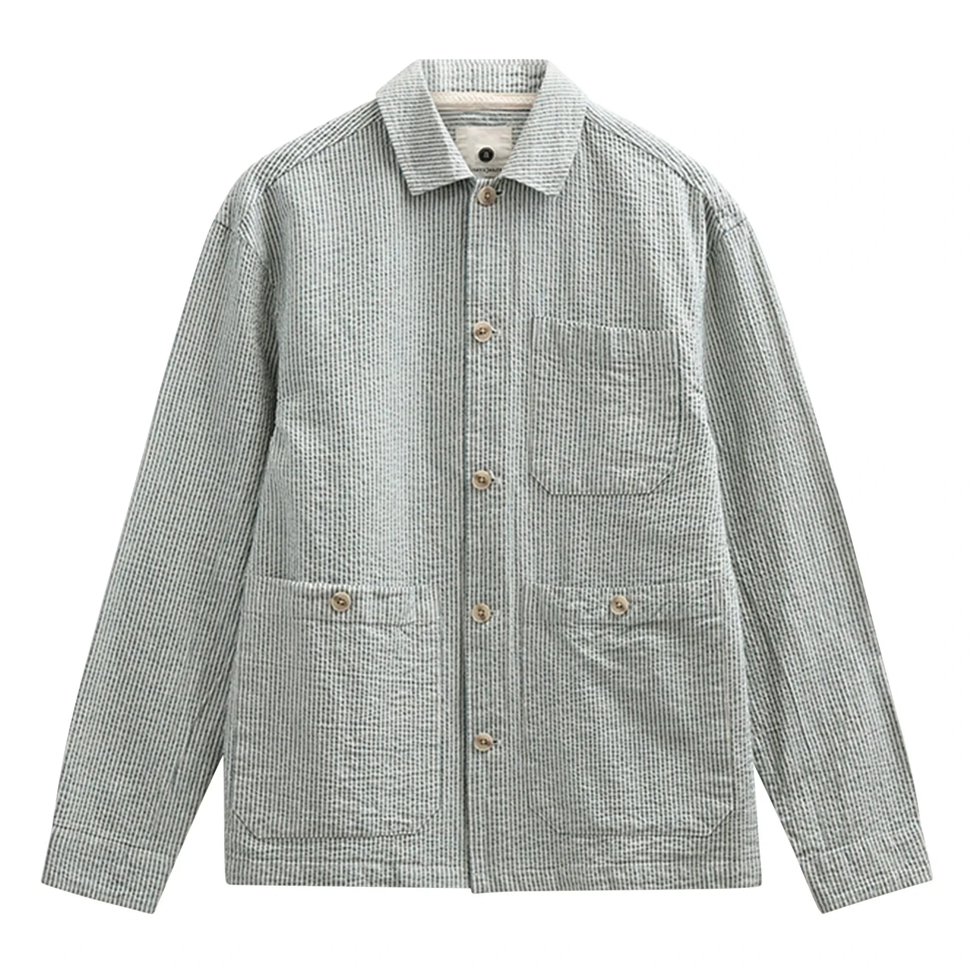 Anerkjendt - Akodin çizgili overshirt | Açık gri