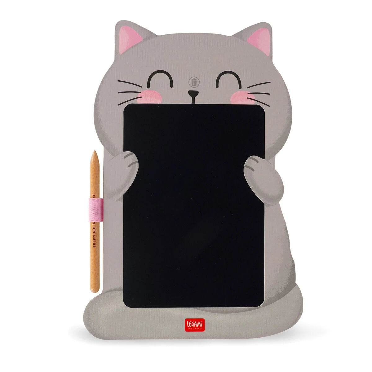 Legami - Kitty Portable LCD Drawing Board in Cardboard - Magic Sketch Board