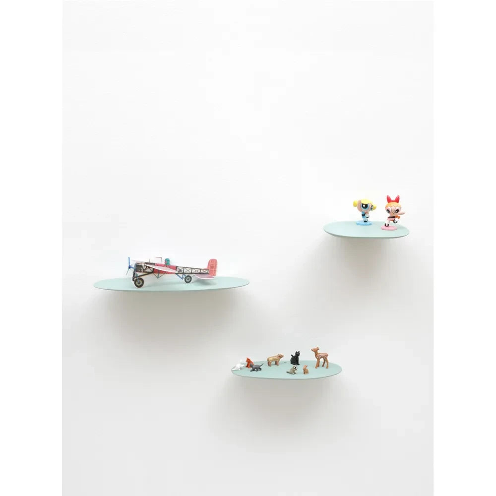 Moustache - Isola Keramikregal, Studio Brichetziegler - 3er Set | Mandelgrün