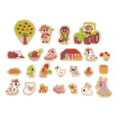 Janod - Magnets - Farm | 24 Pieces