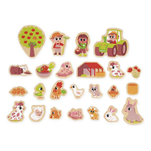 Janod - Magnets - Farm | 24 Pieces