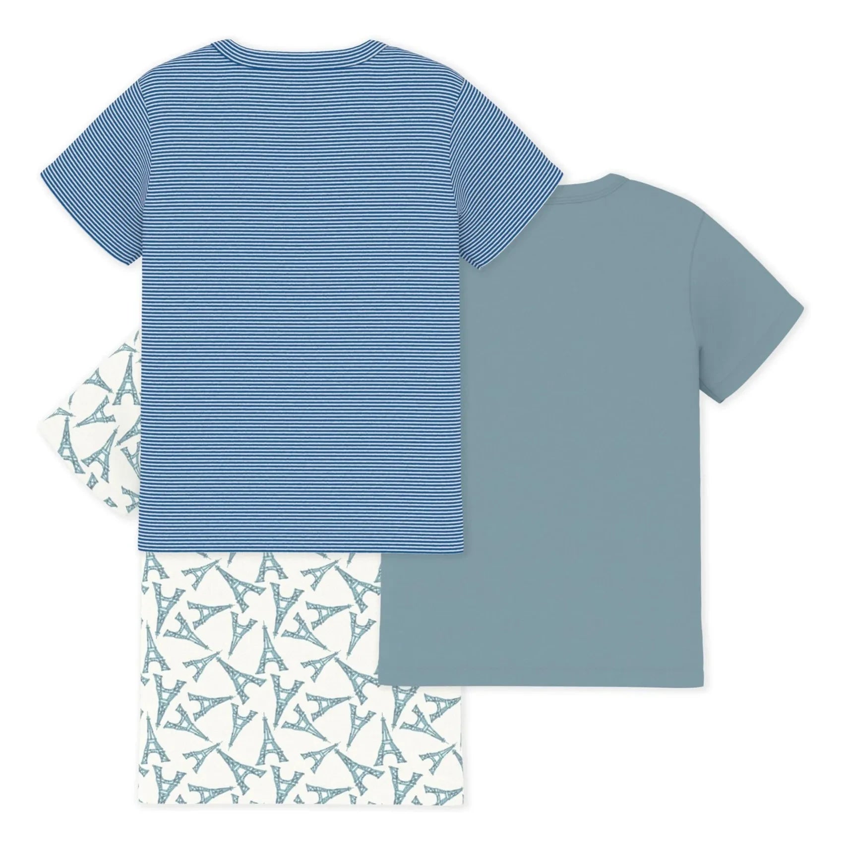Petit Bateau - Set of 3 Eiffel Tower T-Shirts | Green