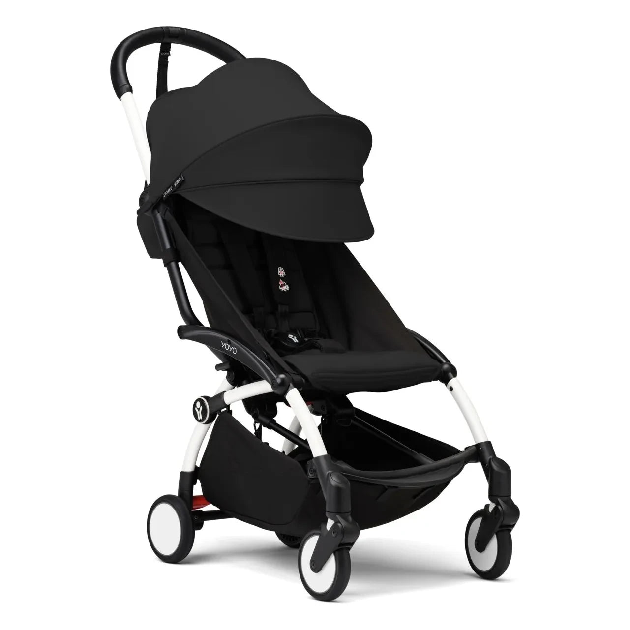Stokke® - YOYO³ 6+ Baston Bebek Arabası Beyaz çerçeve | Siyah
