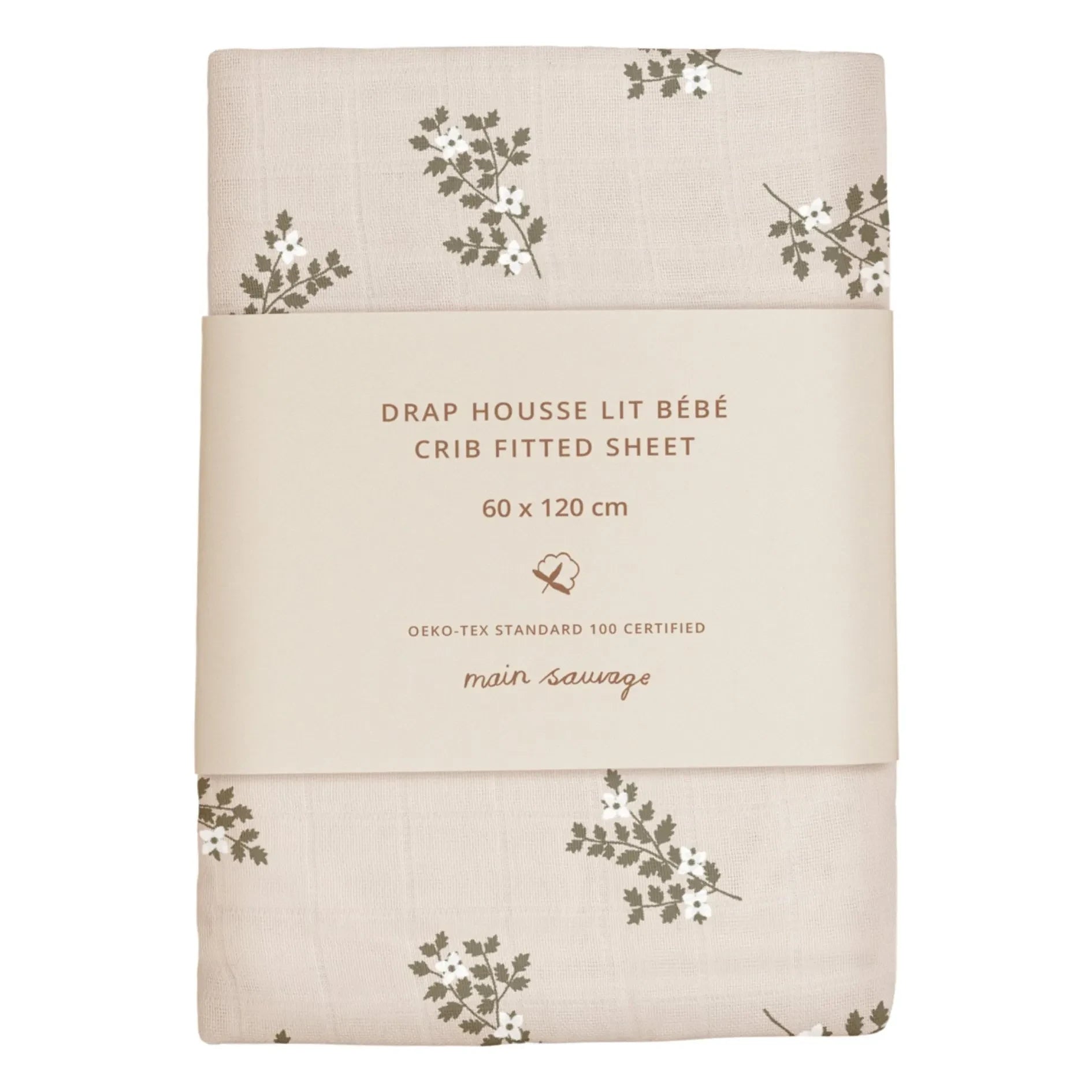 Main Sauvage - Holly Flowers lastikli çarşaf | Kum