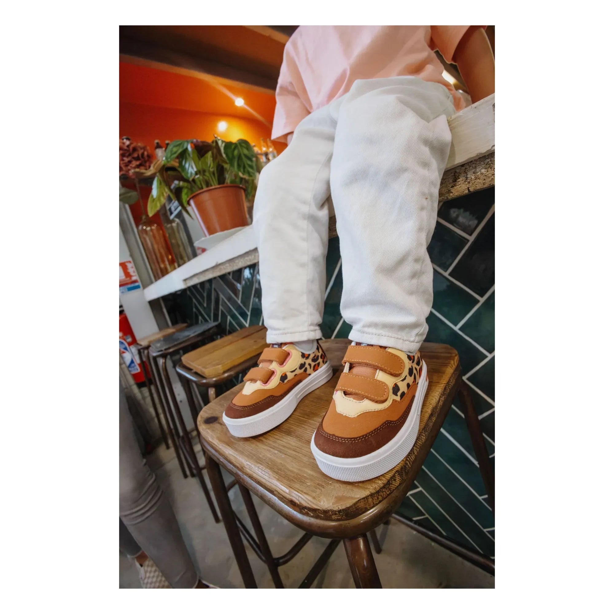 Hello Hossy - Leopard Scratch Sneakers | Krem