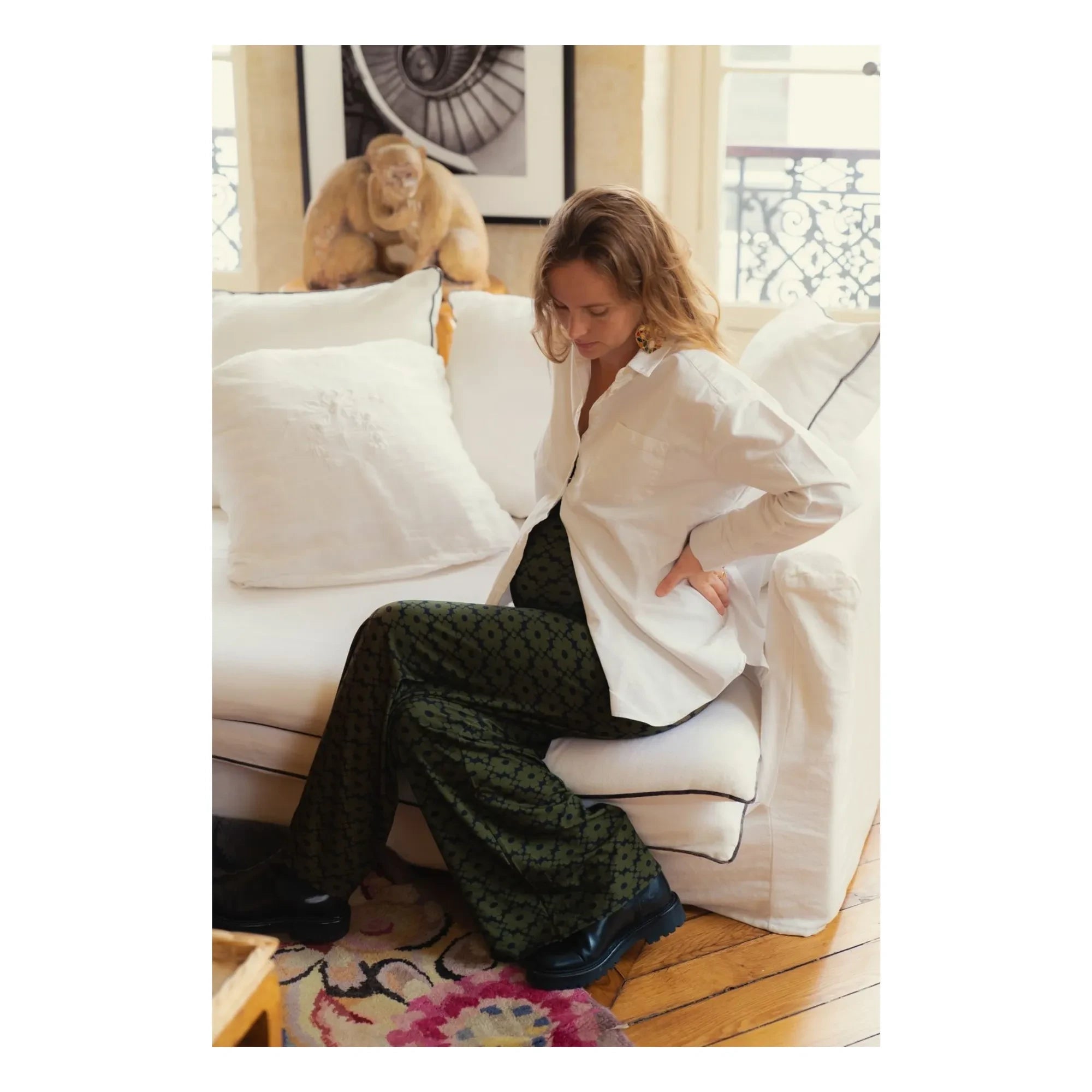 Paloma Collection - Andrea Seventies Hamile Pantolonu | Haki