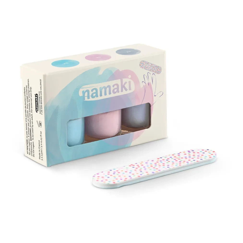 Namaki - 3'lü soyulabilir oje seti | Mavi
