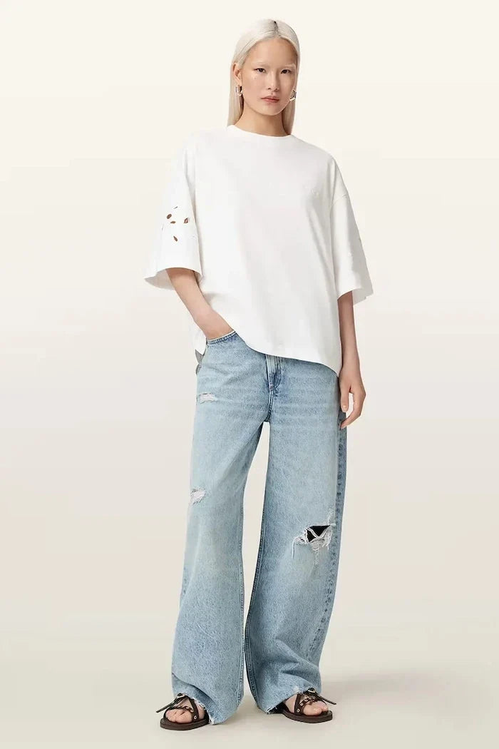AllSaints Kadın Pamuklu Oversize Tişört LOLA