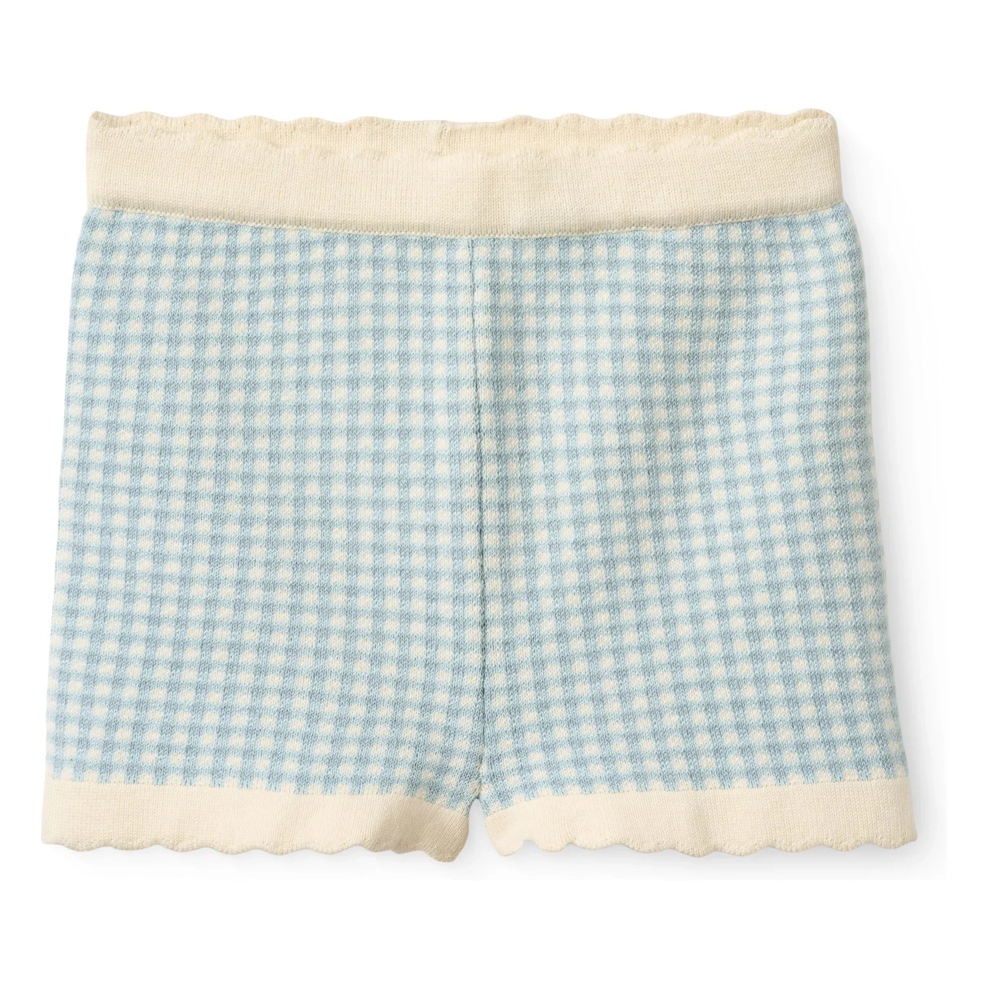 Copenhagen Colors - Organic Cotton Jacquard Checkered Shorts | Light Blue
