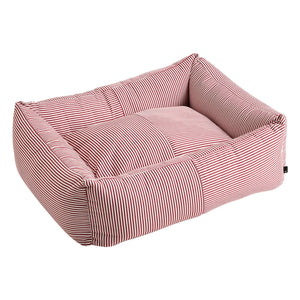 Hay - Striped dog bed | Red