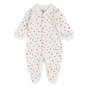 Sleepy Doe - Yıldızlı ayaklı pijama Organik pamuk | Beyaz