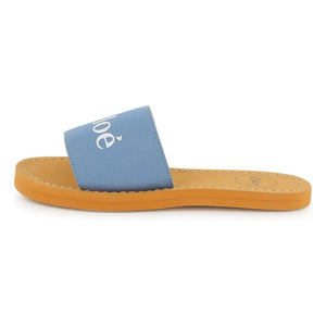 Chloé - Logo sandals | Grey Blue