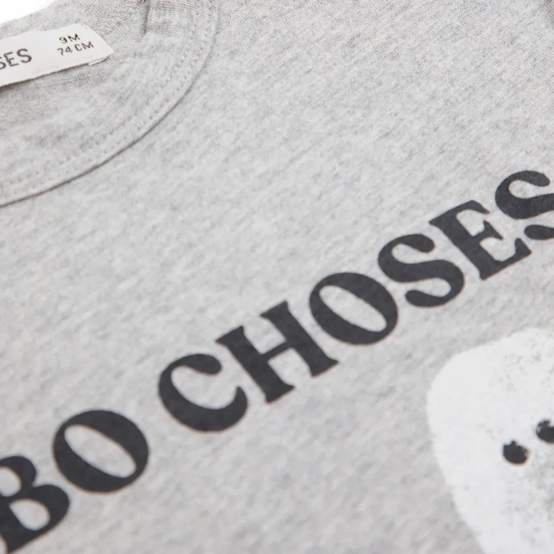 Bobo Choses - Bobo Choses Organik Pamuklu Bebek Hayalet Tişört | Heather grey