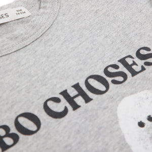 Bobo Choses - Bobo Choses Organik Pamuklu Bebek Hayalet Tişört | Heather grey