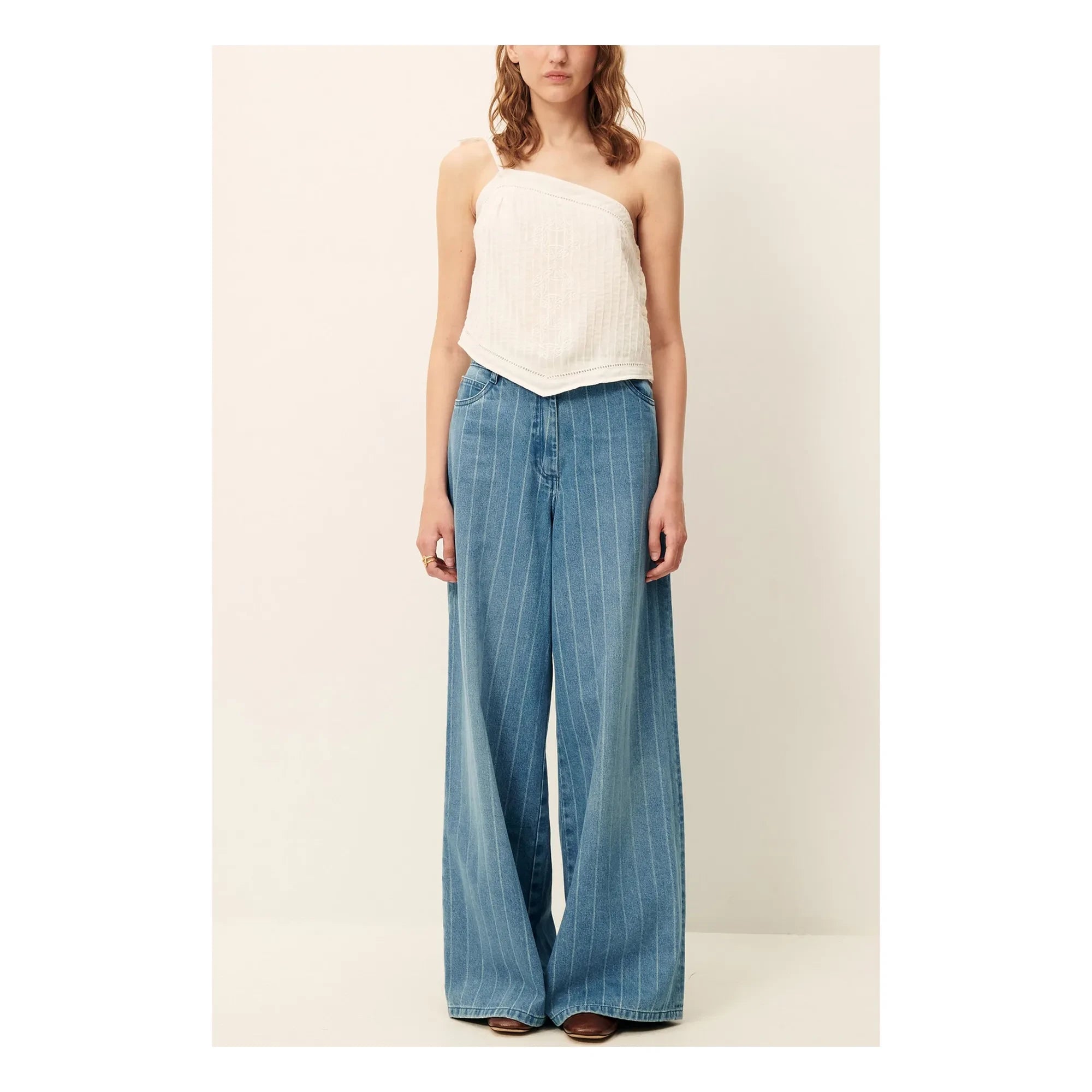 Sessùn - Dalt Cotton Striped Jeans | Blue
