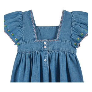Emile et Ida - Besticktes Jeanskleid | Blau