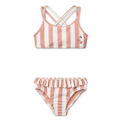 Liewood - Belle Rayé Recycled Fiber Swimsuit | Powder Pink