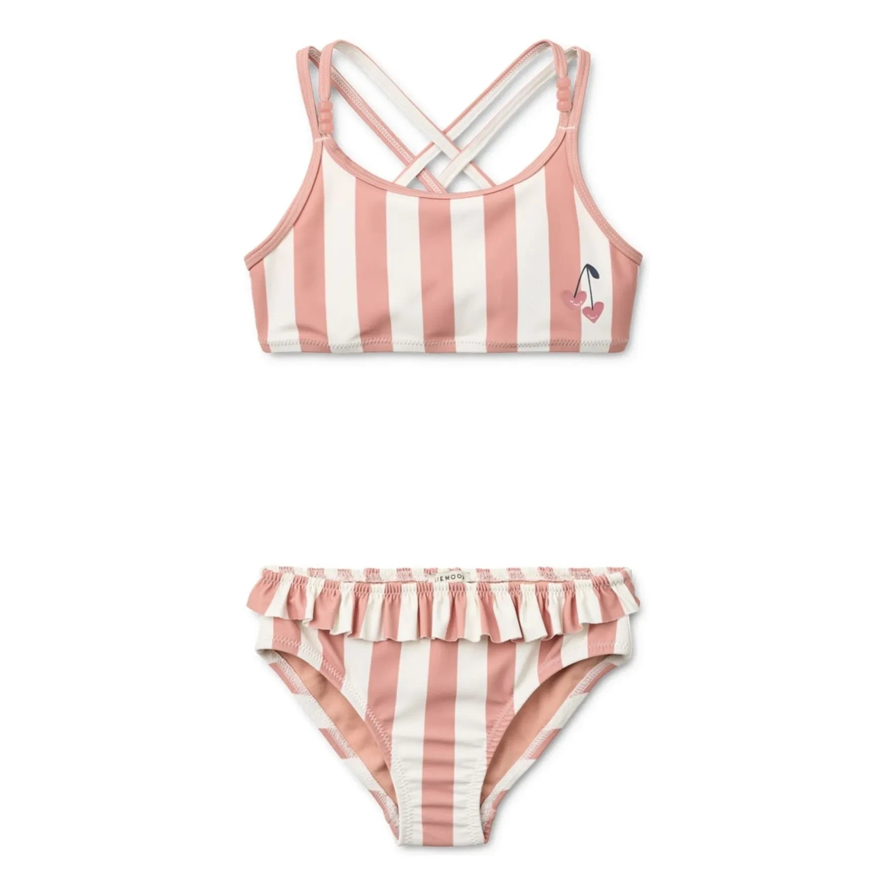 Liewood - Belle Rayé Recycled Fiber Swimsuit | Powder Pink